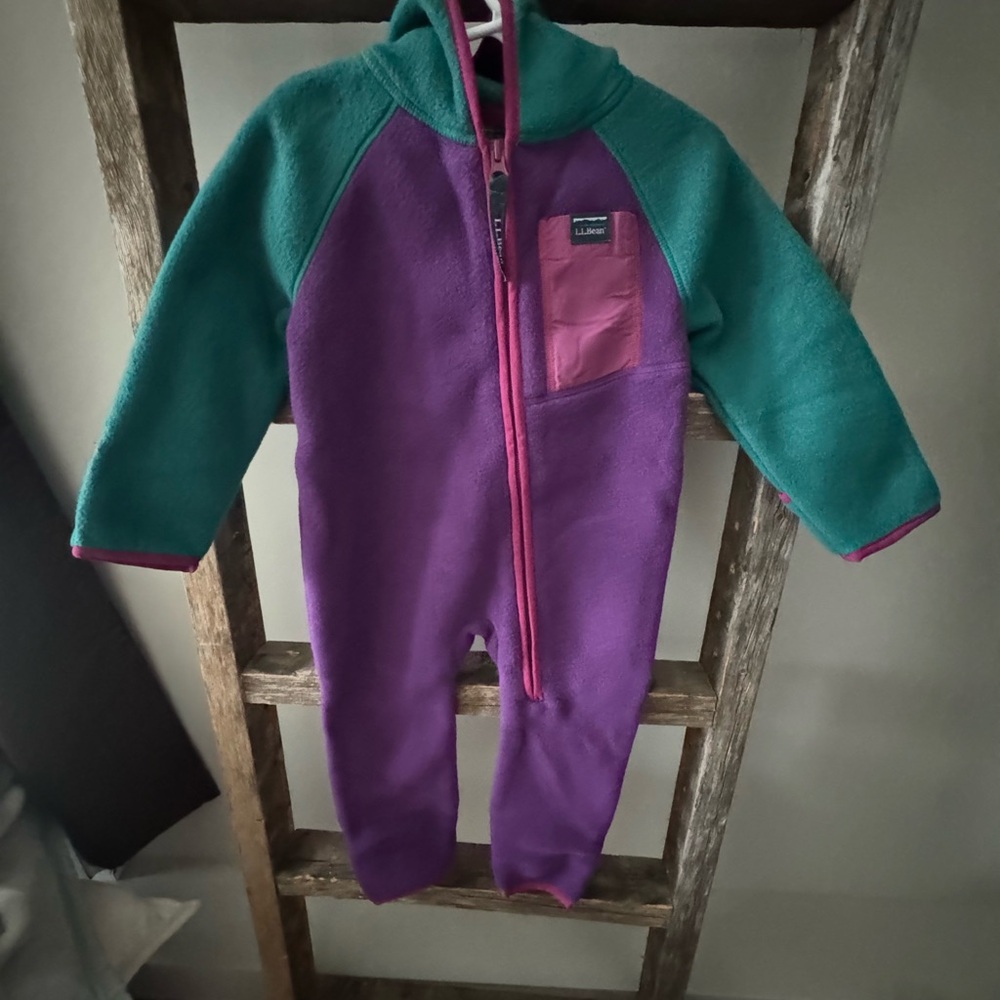 L.L. Bean Infants' Retro Mountain Classic Fleece Bunting, Colorblock